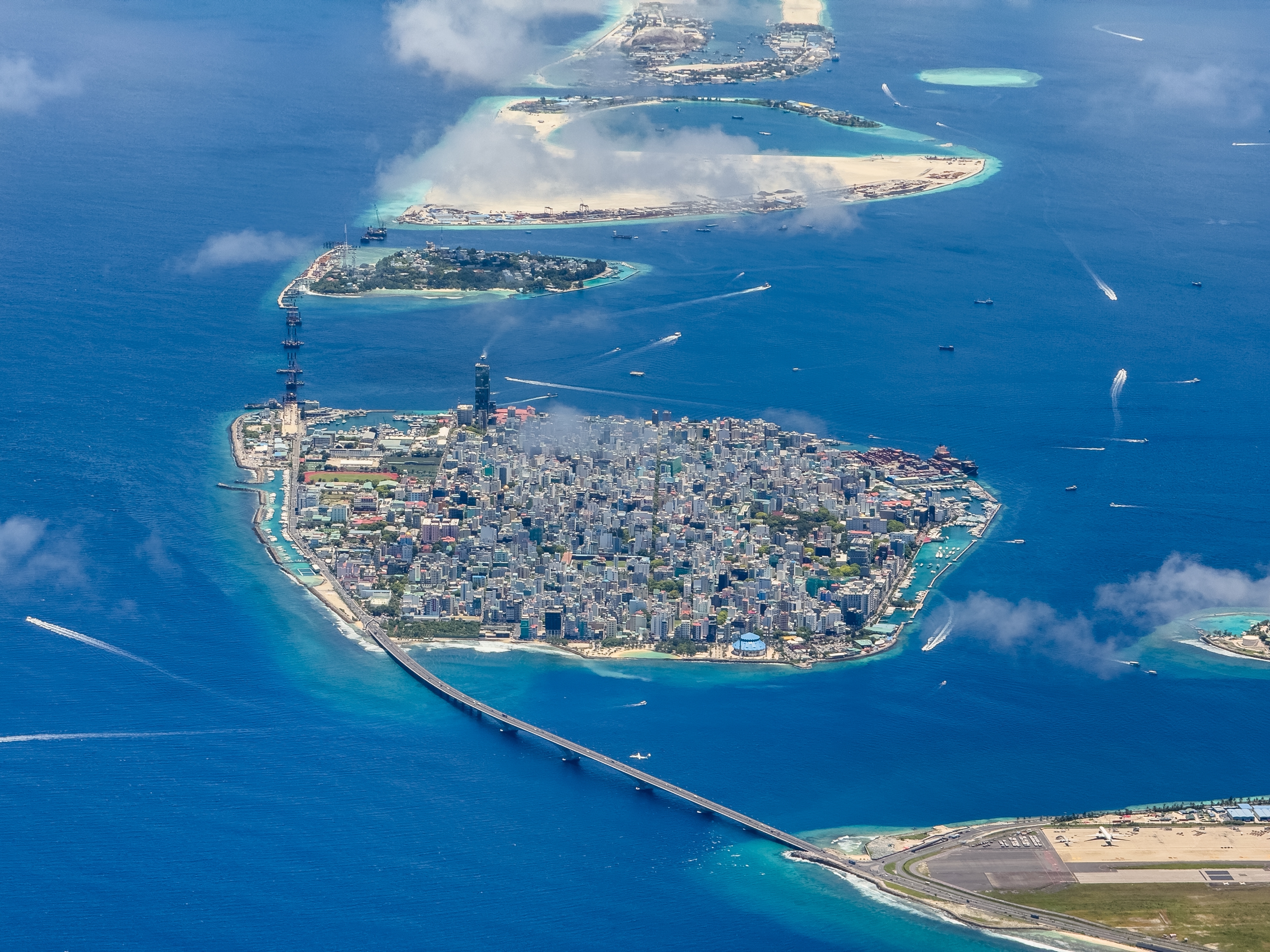 Aerial of Malé island